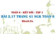Bài 2.17 trang 41 SGK Toán 6 tập 1 Kết nối tri thức